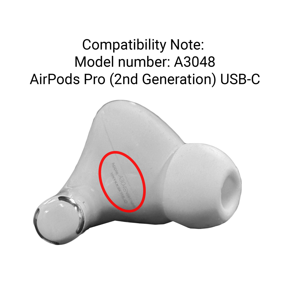 AirPods Pro (2nd Generation) USB-C Left Ear Replacement A3048 AirPods Pro (2nd Generation) USB-C Left Ear Replacement A3048