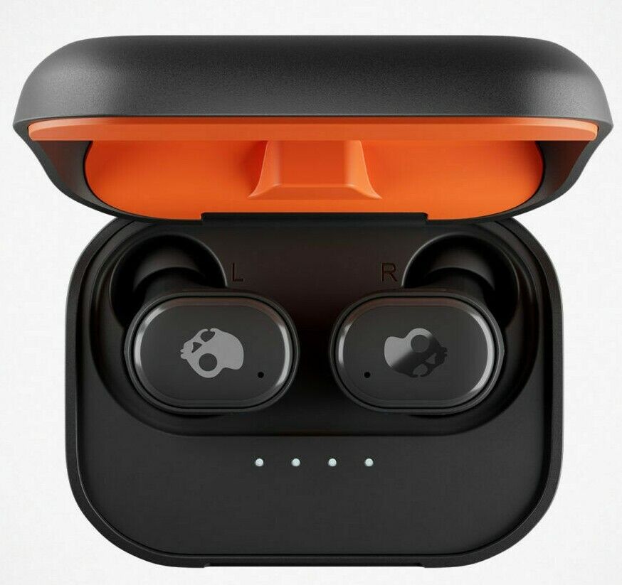 Skullcandy GRIND FUEL True Wireless Earbuds-BLACK/ORANGE (Certified Re ...