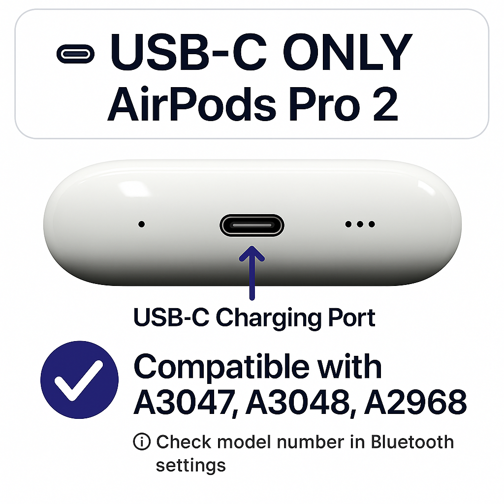 AirPods Pro (2nd Generation) USB-C Charging Case Replacement A2968 AirPods Pro (2nd Generation) USB-C Charging Case Replacement A2968